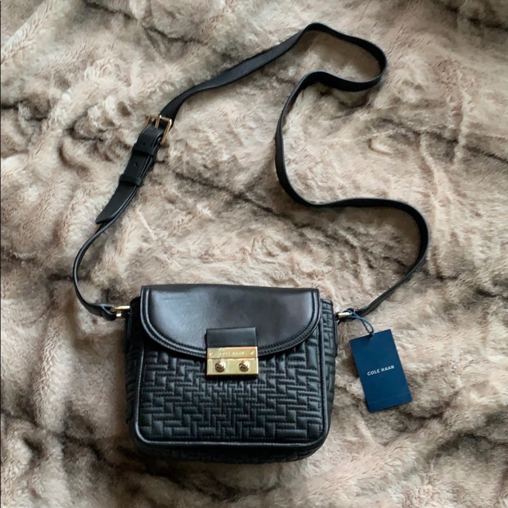 Cole Haan Lock 🔒 Quilt Black Bag